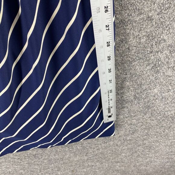 Jessica H Dress Women 6 Blue Striped Sheath Midi Zipper Lined Long Sleeve Casual - Picture 8 of 9